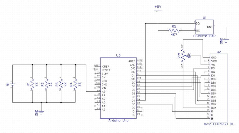 Arduino LCD Battery tester